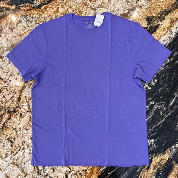 NWT J. Crew Men's Bistro Blue/Purple Washed Jersey Tee - Picture 2 of 9